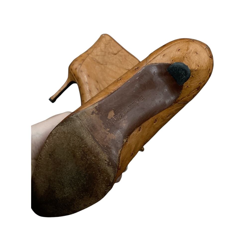 Manolo Blahnik Ostrich Bootie - Picture 4 of 6